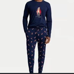 Polo by Ralph Lauren Navy with Bear Print PJ SET XL